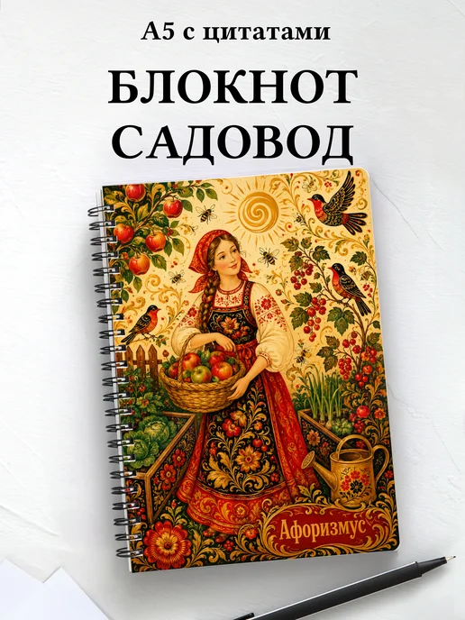 Блокнот садовода с мотивирующими цитатами