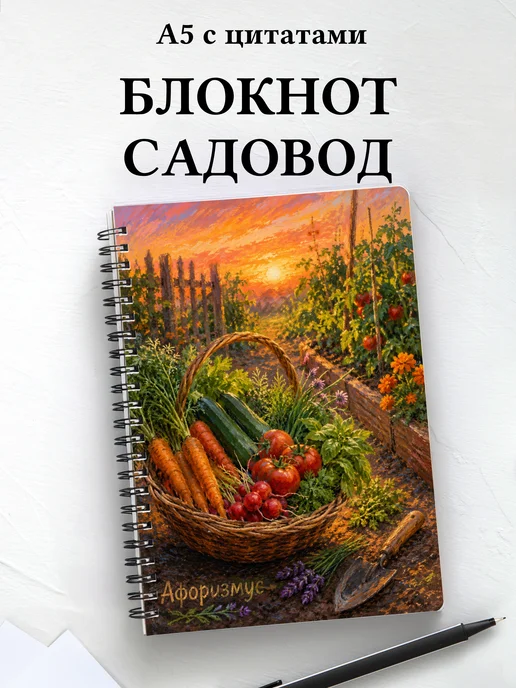 Блокнот садовода с мотивирующими цитатами
