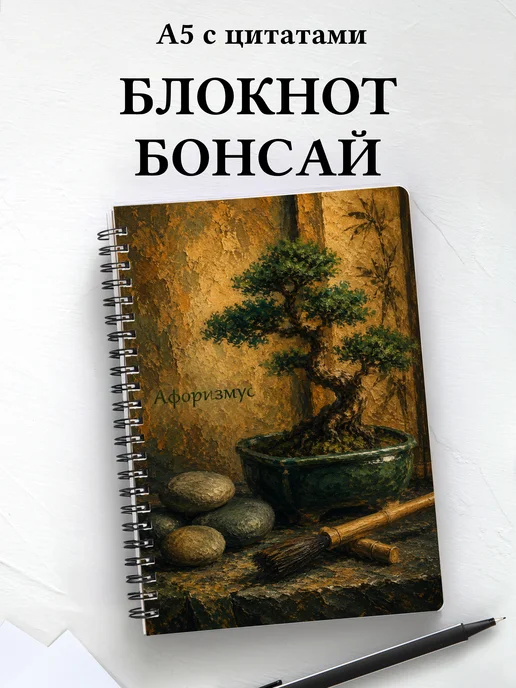 Блокнот Бонсай с мотивирующими цитатами