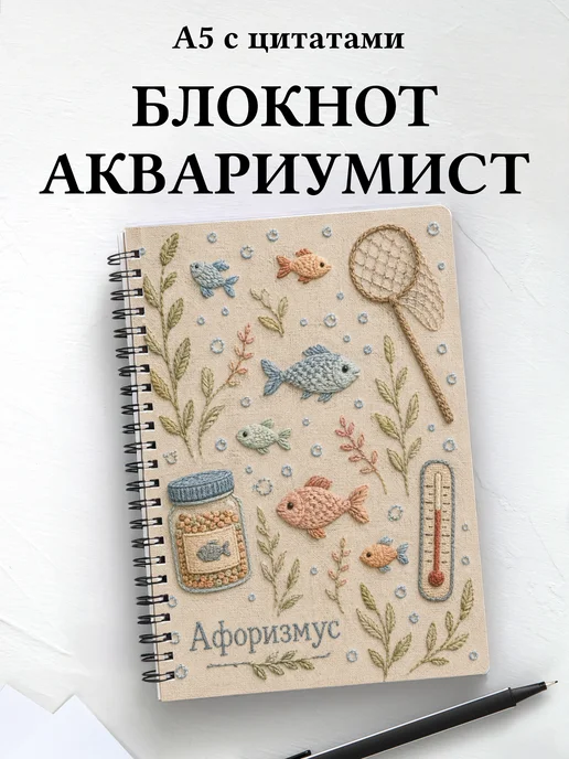 Блокнот аквариумиста с мотивирующими цитатами
