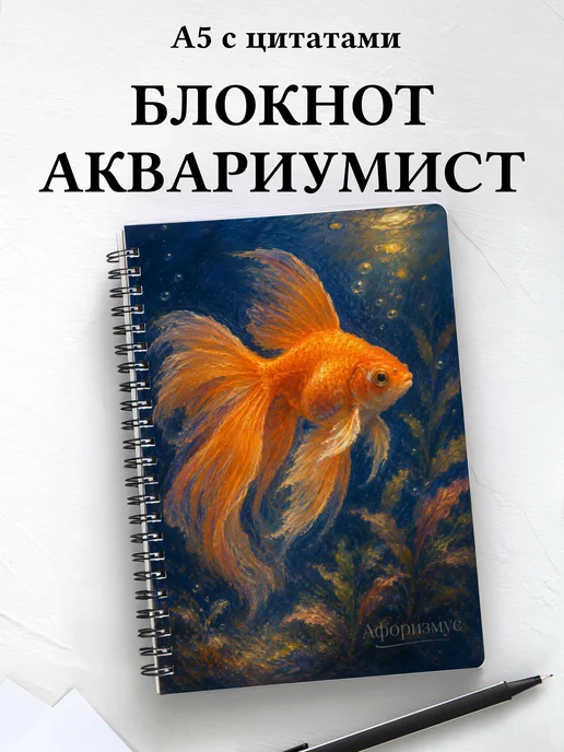 Блокнот аквариумиста с мотивирующими цитатами