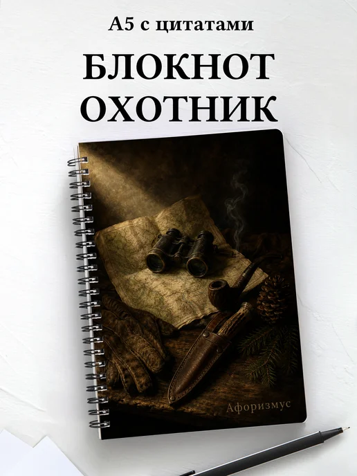 Блокнот охотника с мотивирующими цитатами