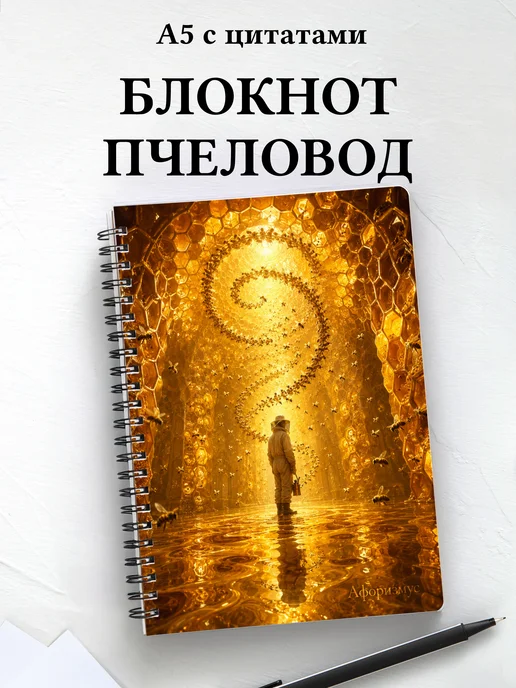 Блокнот пчеловода с мотивирующими цитатами