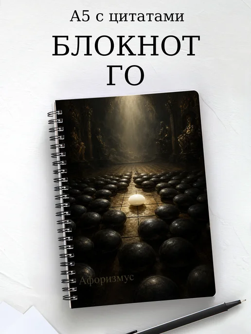 Блокнот Го с мотивирующими цитатами