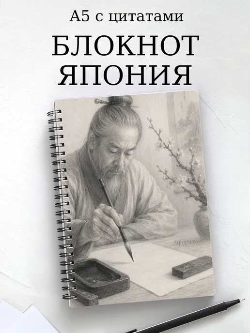 Блокнот Япония с мотивирующими цитатами