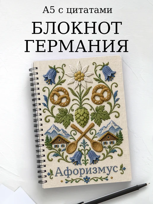 Блокнот Германия с мотивирующими цитатами