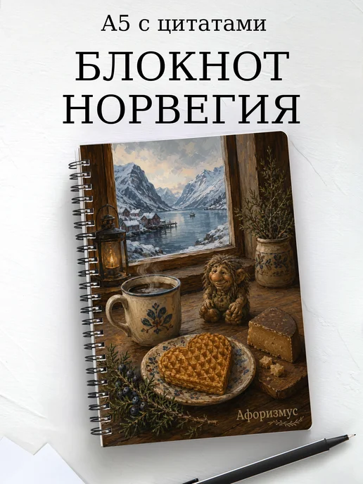 Блокнот Норвегия с мотивирующими цитатами