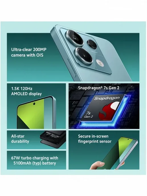 Смартфон Xiaomi Redmi Note 13 Pro 8/256 ГБ, белый, фото 4