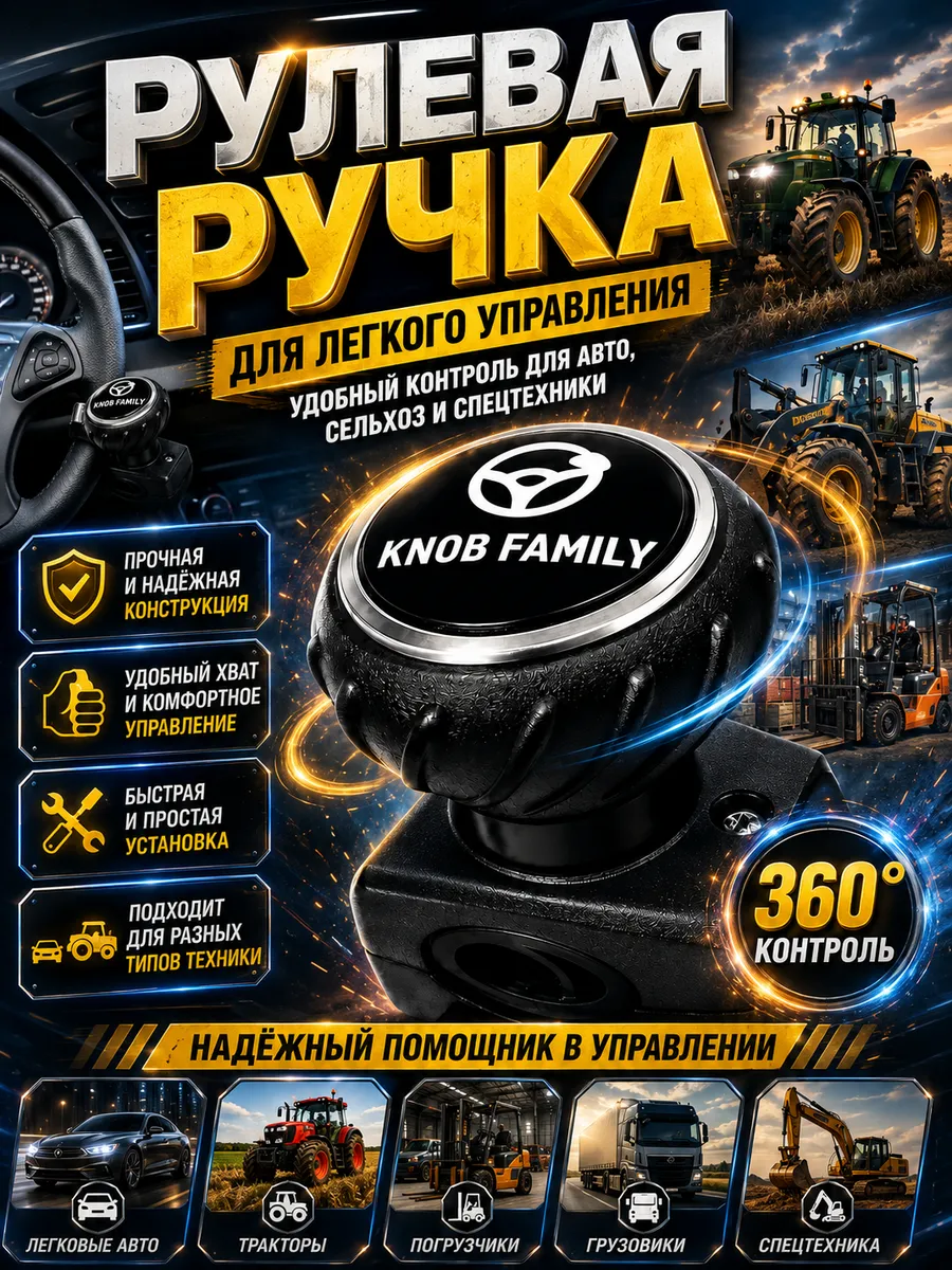 Лентяйка на руль грузовика,Поворачивается на 360°