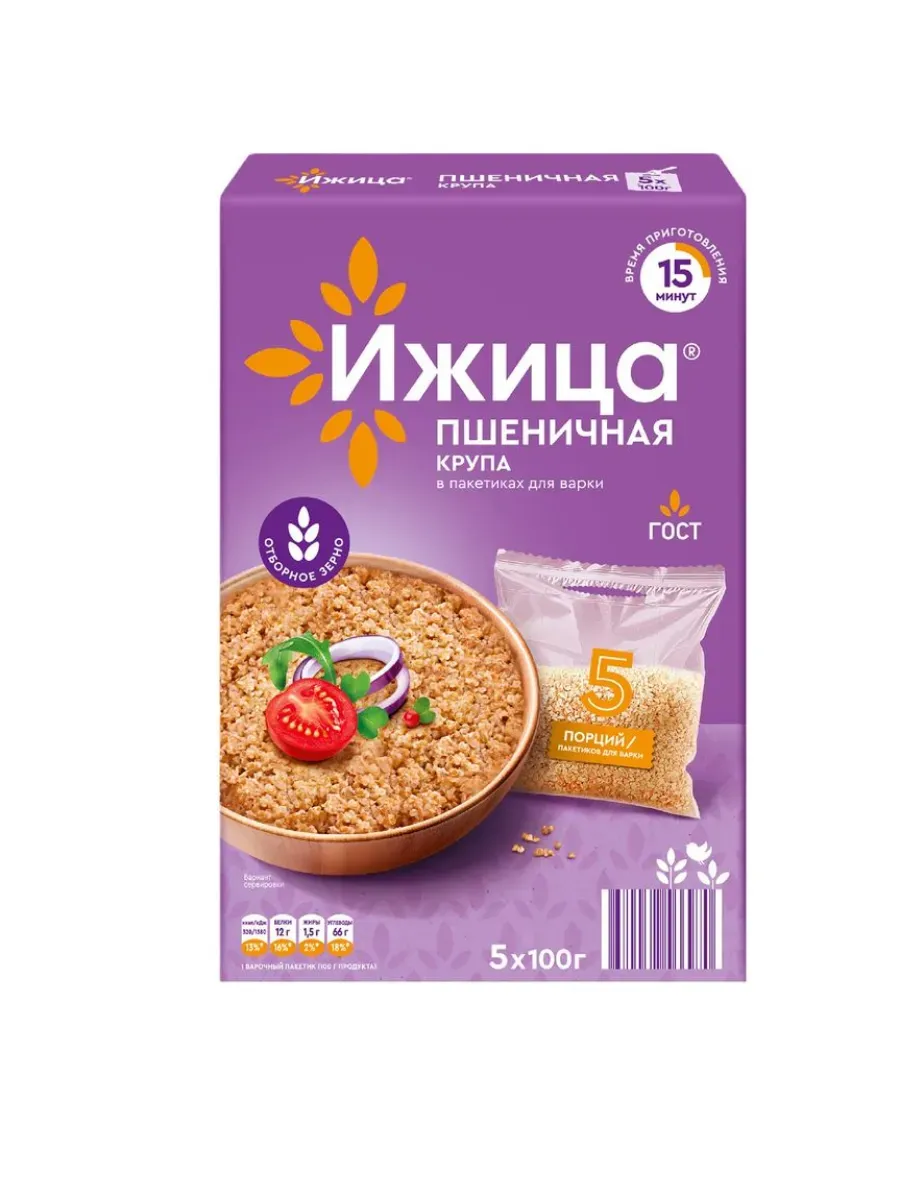 Крупа ИЖИЦА пшеничная 5х100г