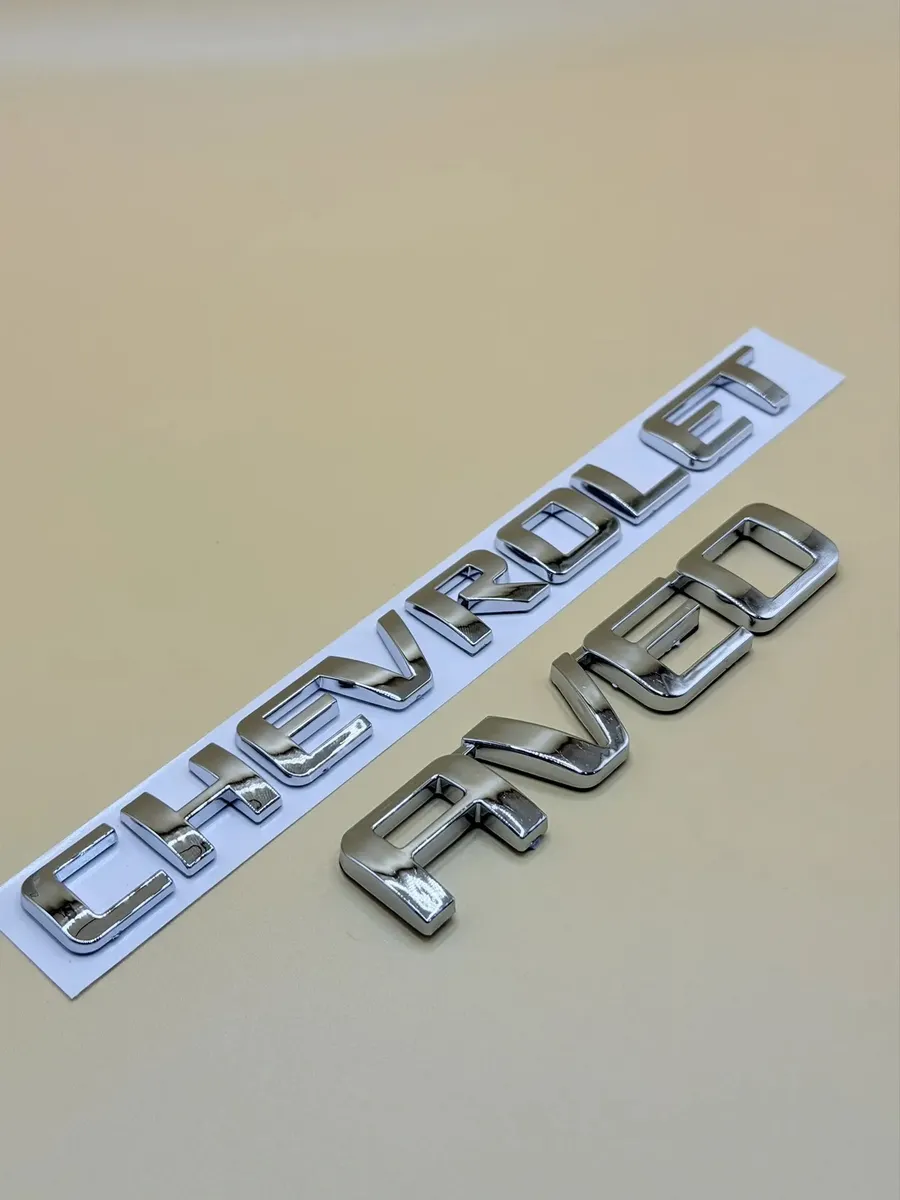 Надпись наклейка Chevrolet + Aveo Хром