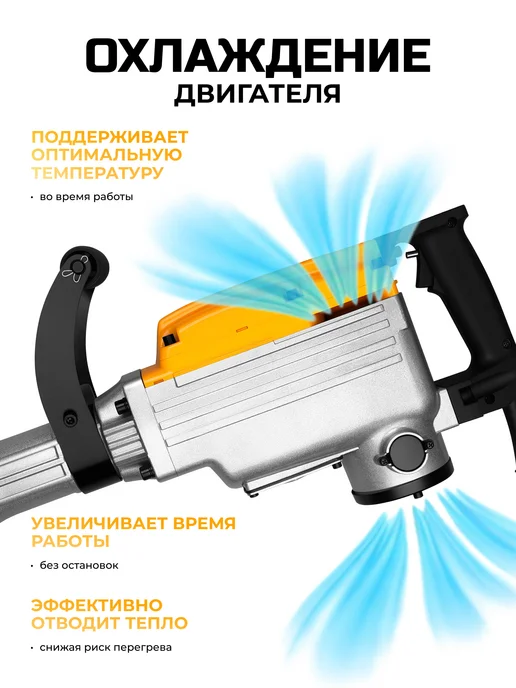 DEKO Молоток отбойный электрический DKJH1800W, в кейсе, 1800 Вт, фото 3