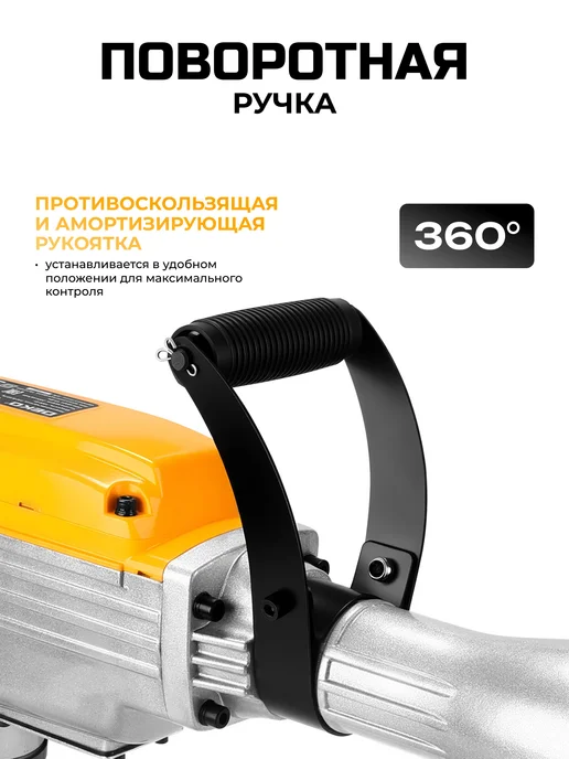 DEKO Молоток отбойный электрический DKJH1800W, в кейсе, 1800 Вт, фото 8