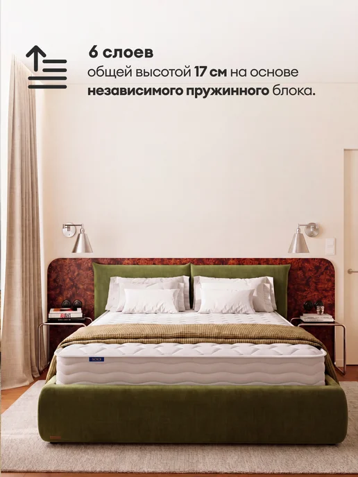 BLОSSOM Матрас 160x200 Блоссом Классик, Независимые пружины, 90x190, фото 3