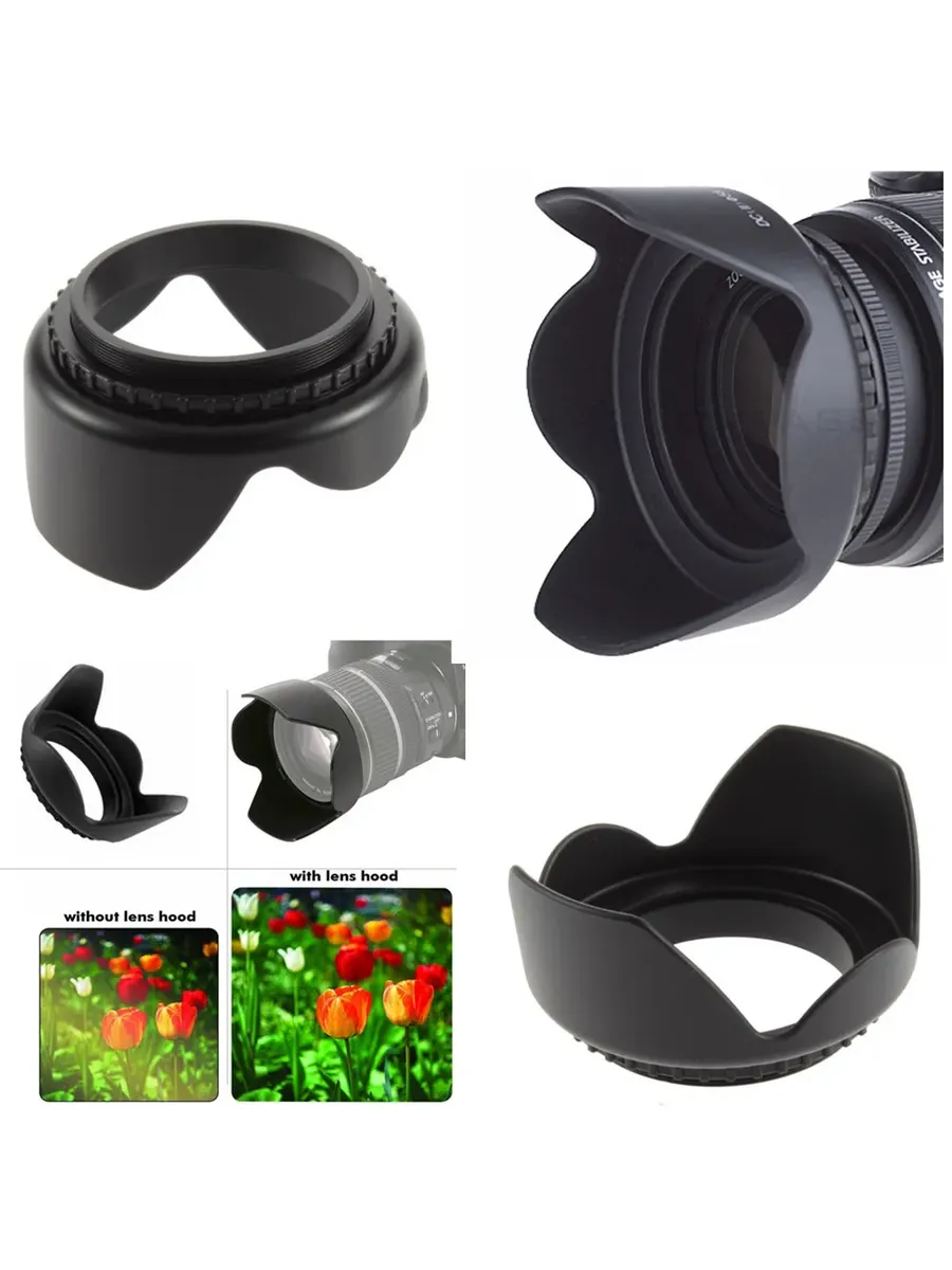 Бленда объектива камеры 58 мм для Canon EOS 2000D 4000D 1300