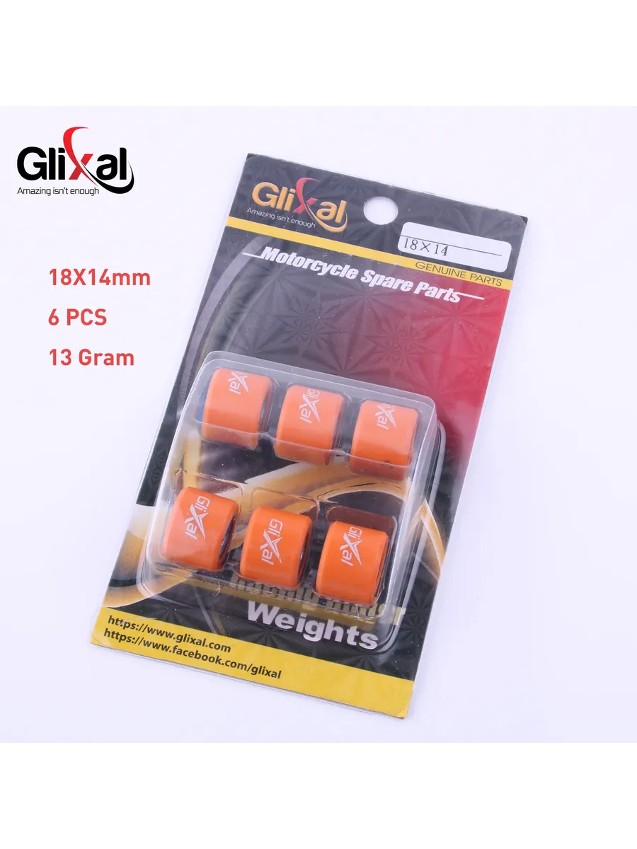 Ролики вариатора Glixal 18x14 мм, 8 г, 6 �