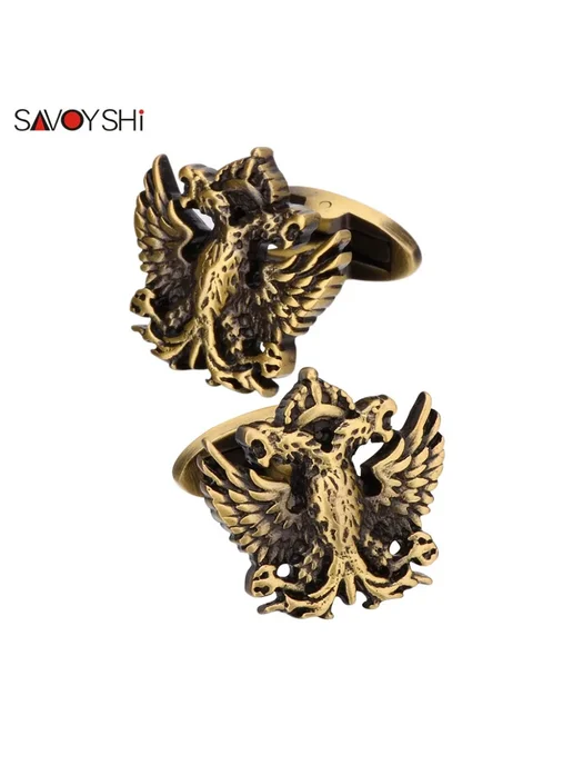 SAVOYSHI Мужские запонки с коробкой, металлические, серый, фото 2