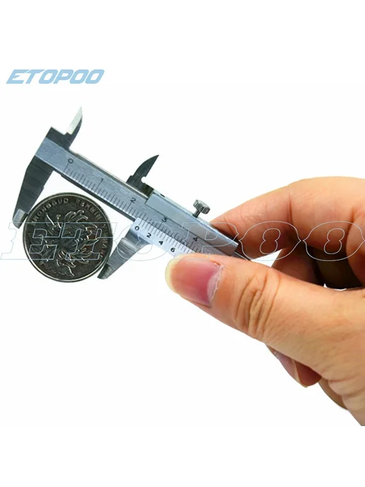 ETOPOO Штангенциркуль 0-100 мм из нержавеющей стали, 0-200, фото 3