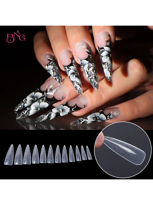 Нет бренда Формы для наращивания ногтей Stiletto Coffin S-120pcs-box, S-120pcs-box, фото 3