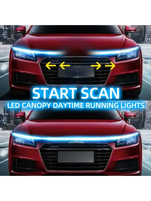 KEVANLY Светодиодная лента Scan fix-green для капота автомобиля, вариант, фото 2