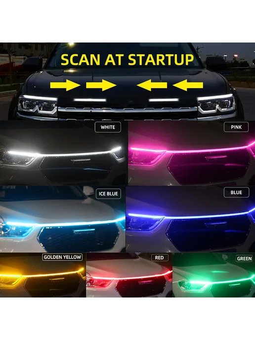 KEVANLY Светодиодная лента Scan fix-green для капота автомобиля, вариант, фото 4
