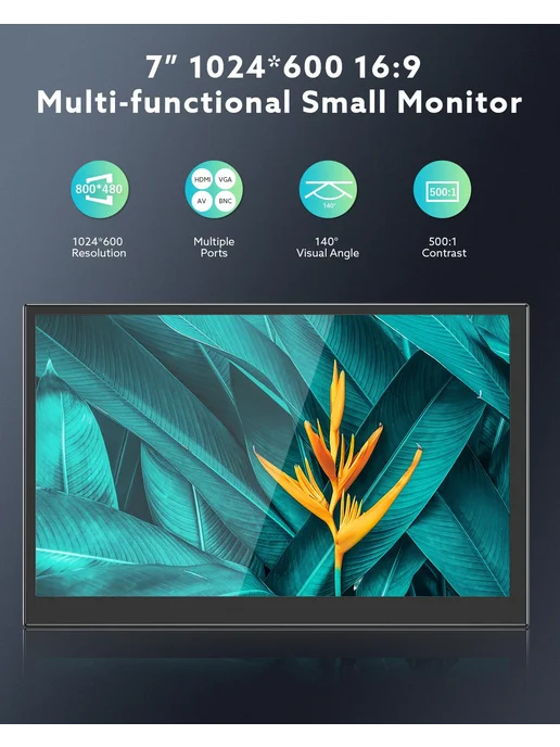 Miktver S701H 7-дюймовый HDMI монитор 8 Inch TFT Monitor, вариант, фото 3
