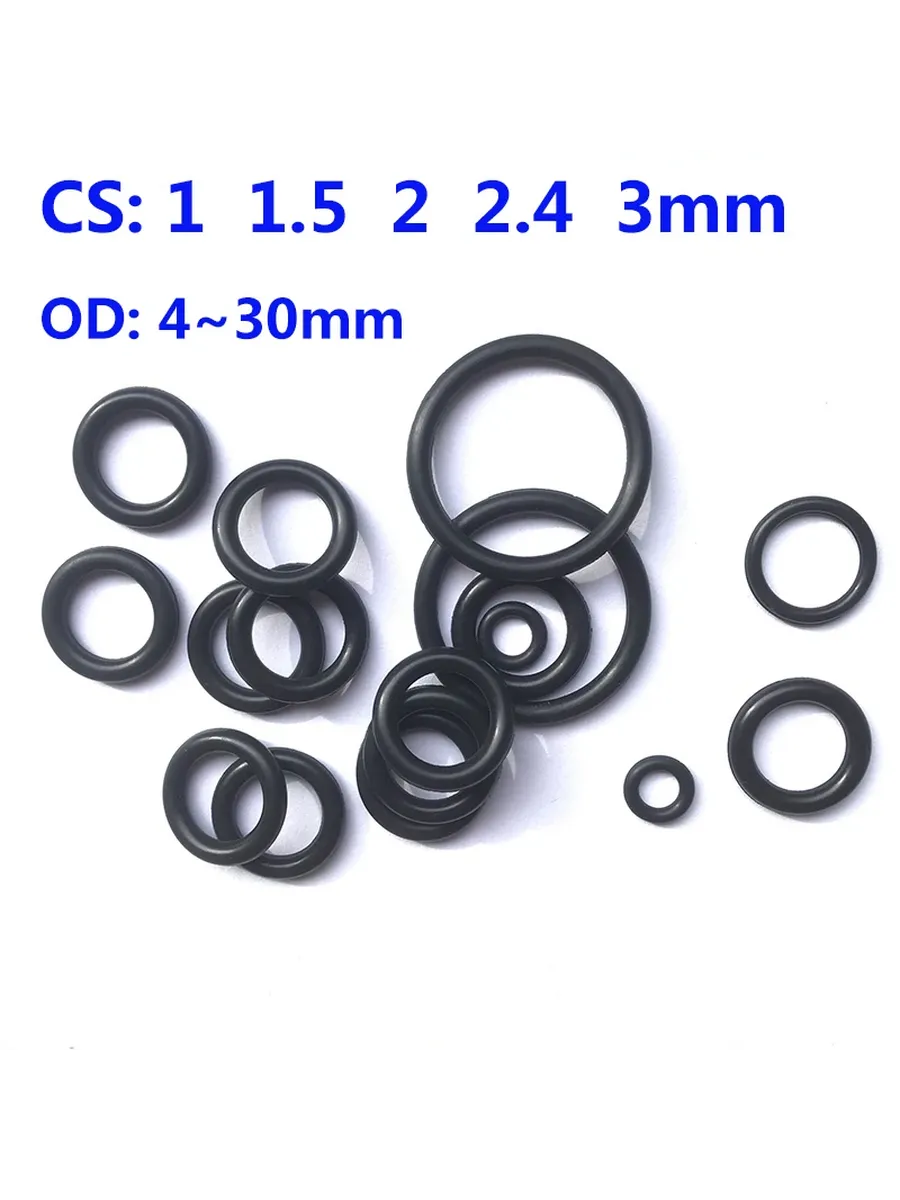 Резиновое уплотнительное кольцо NBR CS 1mm (100pcs) Нет бренда.