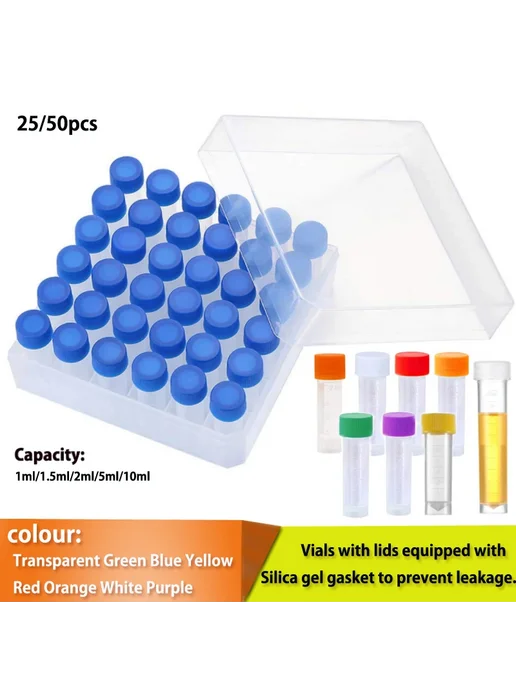 Нет бренда Пластиковые пробирки 10ml Transparent, 10 мл, фото 2