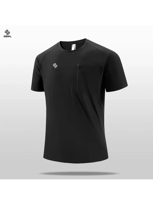 SENBWL мужская спортивная футболка для бега из полиэстера, желтый, фото 2