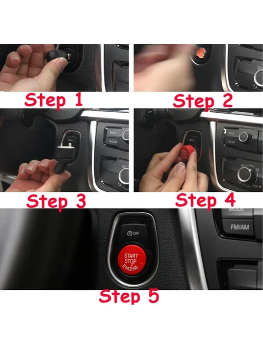 angelguoguo Ключ Start Stop Engine A для запуска крышки кнопки запуска д, вариант, фото 7