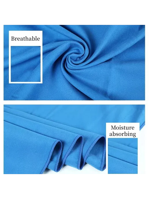 Нет бренда Микрофиберное полотенце для спорта light blue, оранжевый, фото 4