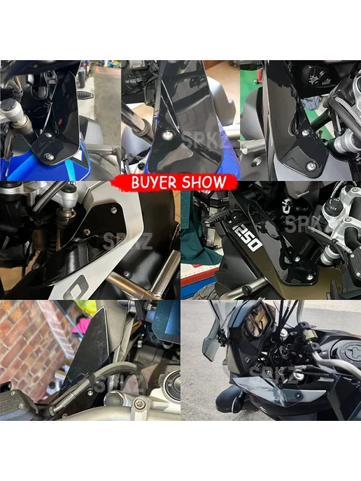 ANLUSON Боковая панель лобового стекла для BMW R1250GS ADV, Transluc, черный, фото 4