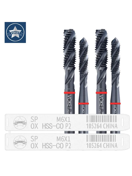 VOKET Метчики M5X0.35 для резьбы M2-M12, 5x0.35, фото 6