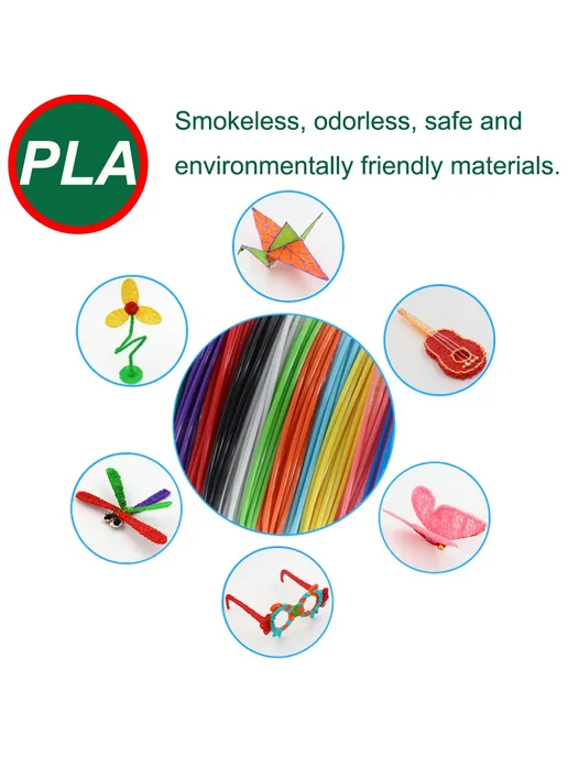 TOBIOPFK PLA нить для 3D-ручки, 50M, 10 цветов, 30 цв., фото 3
