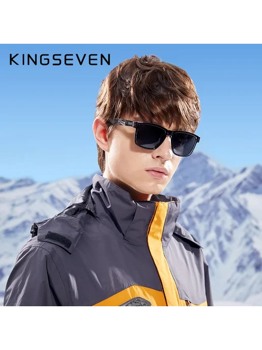 KingSeven Солнцезащитные очки зеленые, поляризованные, зеленый, фото 2