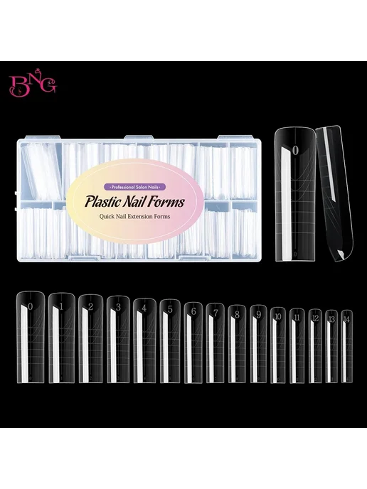 Нет бренда BNG Формы для ногтей C-150pcs-box, 15 размеров, вариант, фото 2