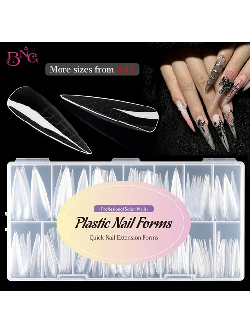 Нет бренда BNG Формы для ногтей C-150pcs-box, 15 размеров, вариант, фото 4