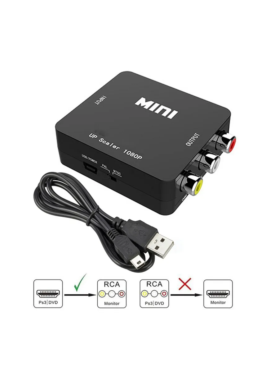 Конвертер AV-HDMI, 1080P, для видео - AV TO HDMI