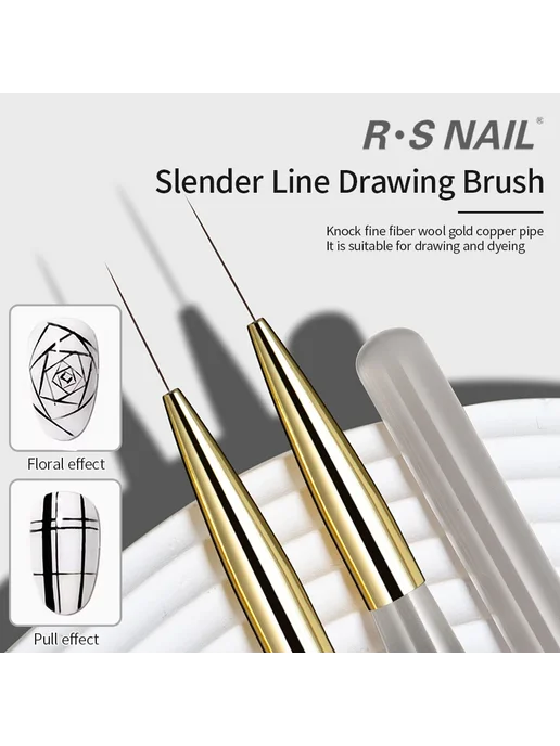 Нет бренда RSNAIL Кисти для дизайна ногтей Triangle Brush 2pcs, 2 шт, фото 2