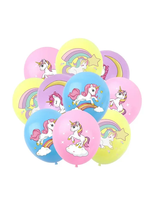 Нет бренда Набор для вечеринки единорог 1pc birthday banner, 10 шт, фото 4