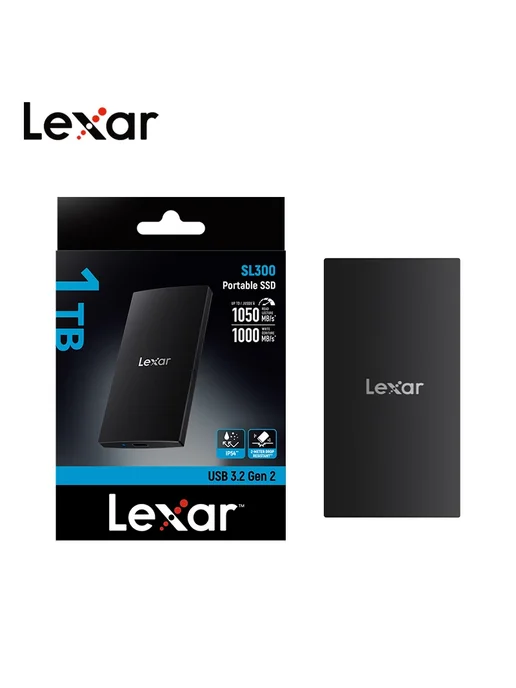 lexar Портативный твердотельный накопитель SL300, 2 ТБ, 1 ТБ, 2 ТБ, 1 ТБ