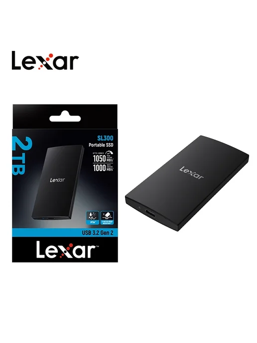 lexar Портативный твердотельный накопитель SL300, 2 ТБ, 1 ТБ, 2 ТБ, 1 ТБ, фото 4