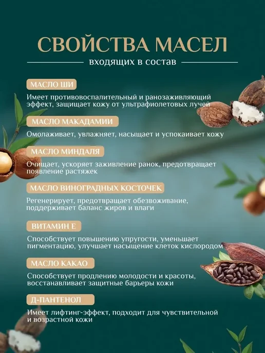 Баттер крем для тела питательный Клубника, 250 мл, фото 3