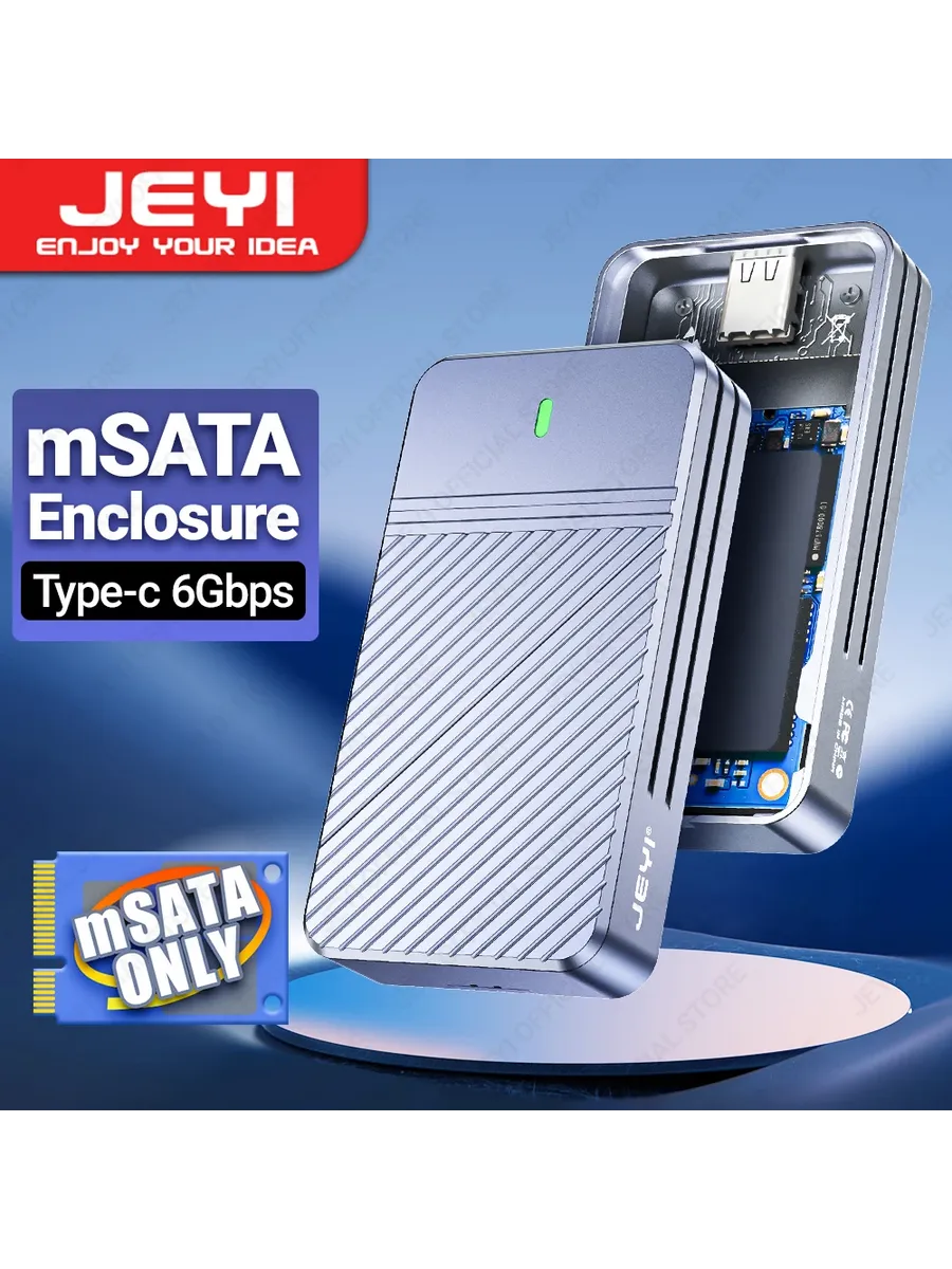 Корпус-адаптер JEYI Zebra-mSATA USB 3.1 Gen2