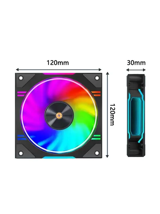Upsiren D30 вентилятор White REVERSED 3PC А-RGB, белый, фото 3