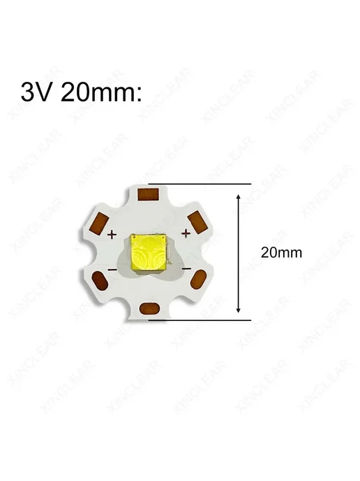 XIANGCLEAR Светодиод XHP50 3V 16mm Warm White, белый, фото 4
