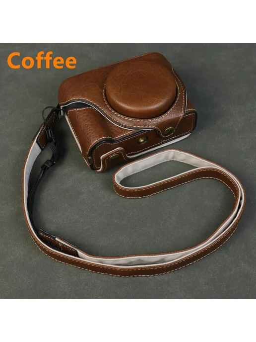 Qalart Чехол для камеры Canon PowerShot V1 Coffee Kit, коричневый