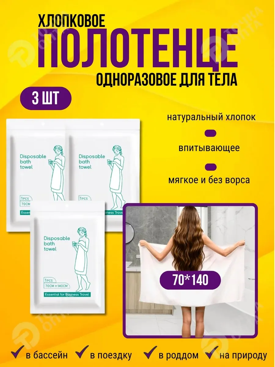 Полотенце одноразовое .Для отелей гостиниц в дорогу в поход