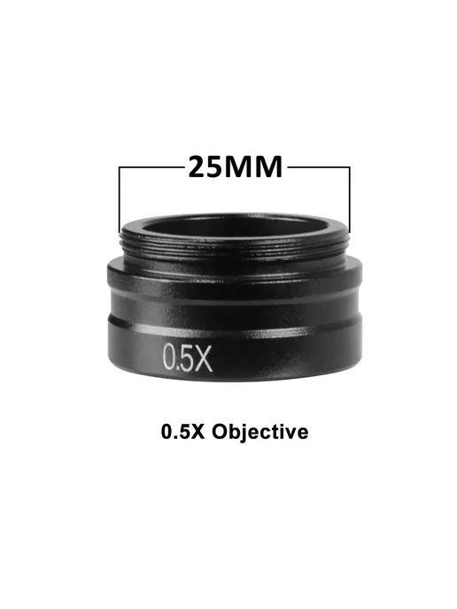 YIZHAN Линза микроскопа 0.5X Objective 25 мм, вариант