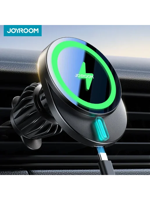 Joyroom Автомобильное магнитное зарядное устройство Black, черный, фото 2